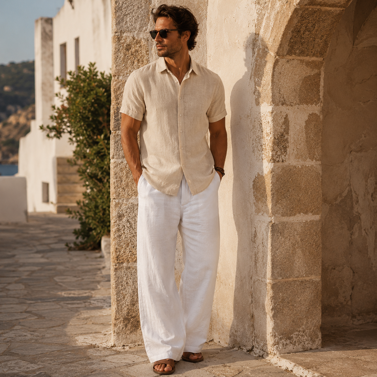 La Chemise Lin Coupe Courte