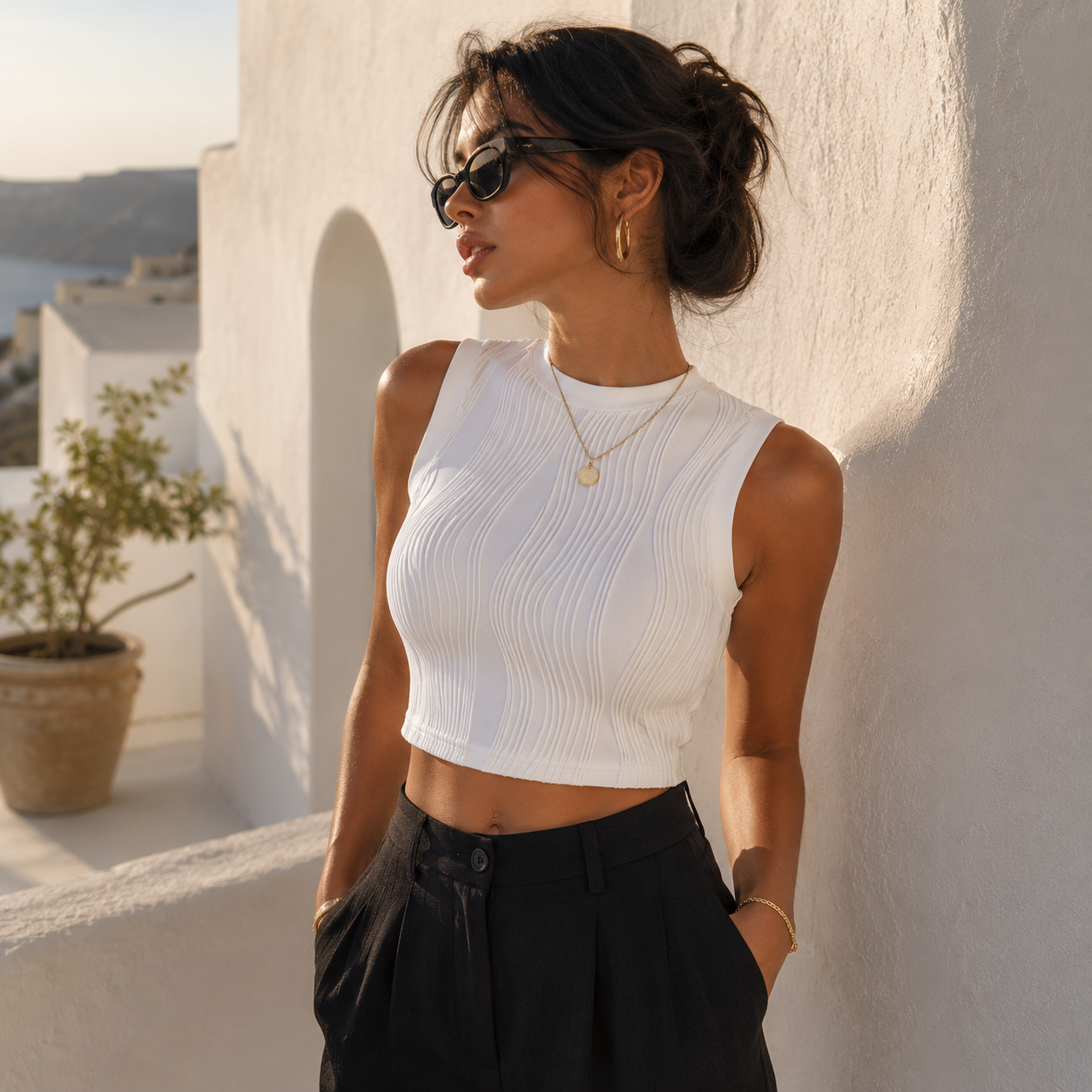 Le Crop Texturé – Luz Boutique